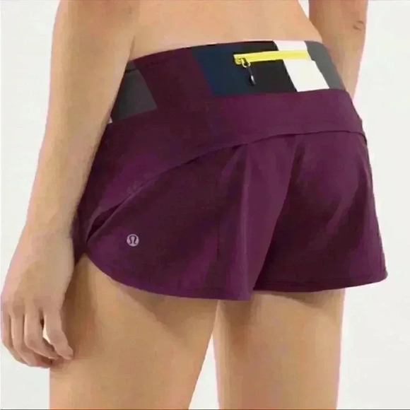 Lululemon | Run Speed Short Plum Pow Stripe
Angel Wing | Sz 8 | EUC - Picture 2 of 7